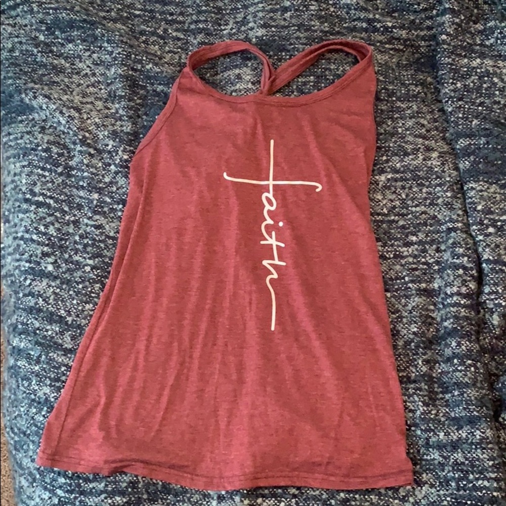Maroon Faith Tank